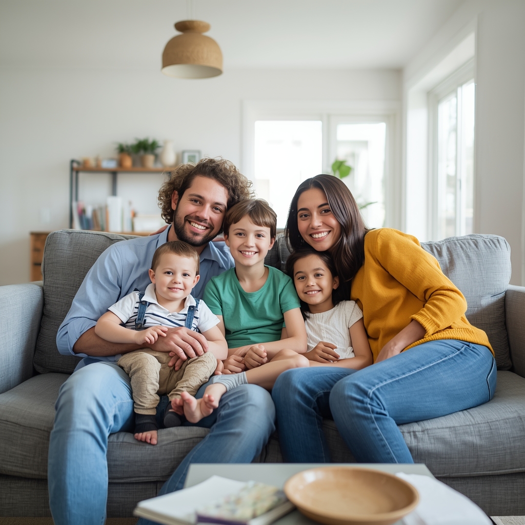 Satisfied Bay Ridge family enjoying their pest-free home after professional extermination service